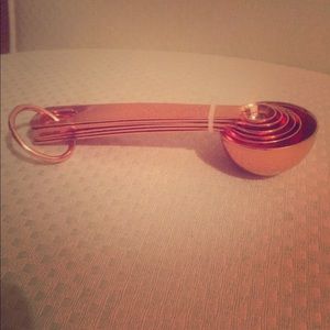 Copper Measuring spoons, a nesting set of 6